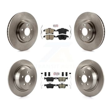 Front Ceramic Rear Semi-Metallic Pad Brake Rotor Kit For Ford Police Responder Hybrid SSV K8A-101566