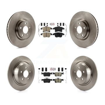 Front Ceramic Rear Semi-Metallic Pad Brake Rotor Kit For Ford Police Responder Hybrid SSV K8A-101568