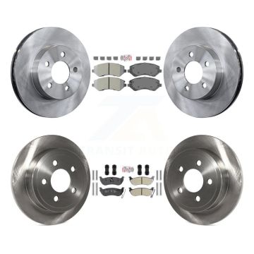 Front Rear Semi-Metallic Pads And Disc Brake Rotors Kit For 2003-2007 Jeep Liberty K8A-101748