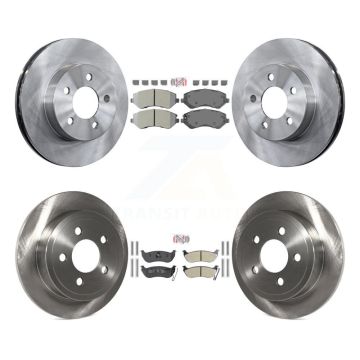 Front Rear Semi-Metallic Pads And Disc Brake Rotors Kit For 2003-2007 Jeep Liberty K8A-101749