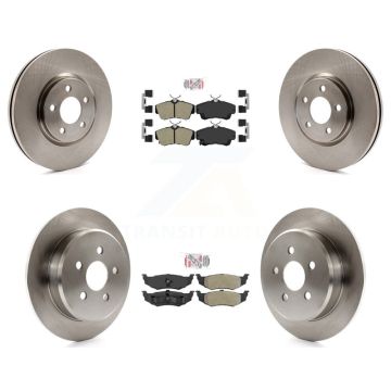 Front Rear Semi-Metallic Pad & Brake Rotors Kit For 2007 Chrysler PT Cruiser Turbocharged K8A-101856