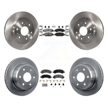 Front Rear Semi-Metallic Pad & Disc Brake Rotor Kit For Chevrolet Express 1500 GMC Savana K8A-101894