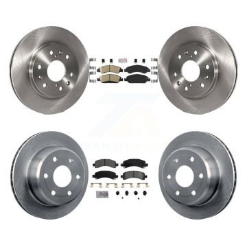Front Ceramic Rear Semi-Metallic Pad Disc Brake Rotors Kit For Chevrolet Express 1500 GMC K8A-101896