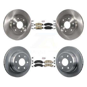 Front Rear Ceramic Pad & Brake Rotors Kit For 2009-2014 Chevrolet Express 1500 GMC Savana K8A-101897