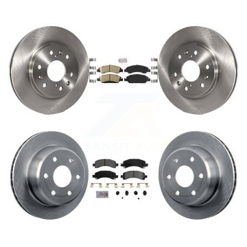 Front Ceramic Rear Semi-Metallic Pad Disc Brake Rotors Kit For Chevrolet Express 1500 GMC K8A-101898