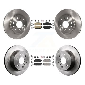 Front Ceramic Rear Semi-Metallic Pad Brake Rotors Kit For Chevrolet GMC Sierra 1500 Tahoe K8A-101901