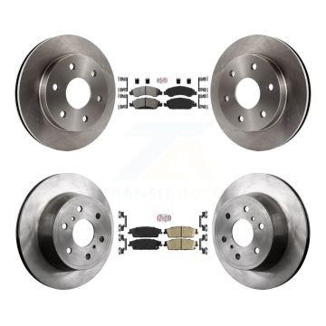 Front Semi-Metallic Rear Ceramic Pad Brake Rotor Kit For GMC Sierra 1500 Disc rear brakes K8A-101926