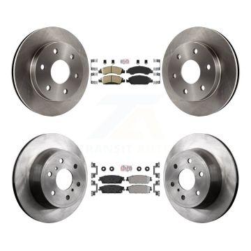 Front Ceramic Rear Semi-Metallic Pad Brake Rotor Kit For GMC Sierra 1500 Disc rear brakes K8A-101927