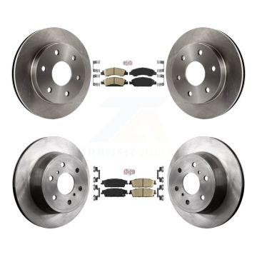 Front Rear Ceramic Pad And Disc Brake Rotor Kit For 2007 GMC Sierra 1500 rear brakes K8A-101930