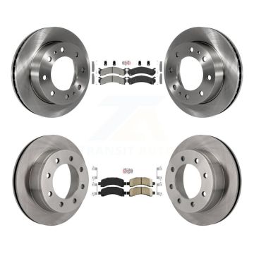 Front Semi-Metallic Rear Ceramic Pad & Disc Brake Rotor Kit For GMC Savana 2500 Chevrolet K8A-102056