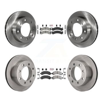 Front Rear Semi-Metallic Pad & Disc Brake Rotor Kit For GMC Savana 2500 Chevrolet Express K8A-102057