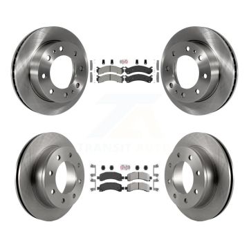 Front Rear Semi-Metallic Pad & Disc Brake Rotor Kit For Chevrolet Express 2500 GMC Savana K8A-102059