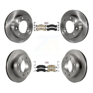 Front Rear Ceramic Pads And Disc Brake Rotors Kit For Chevrolet Express 2500 GMC Savana K8A-102060