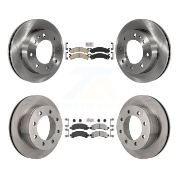 Front Ceramic Rear Semi-Metallic Pad & Disc Brake Rotor Kit For GMC Savana 2500 Chevrolet K8A-102063