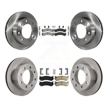 Front Semi-Metallic Rear Ceramic Pad Brake Rotors Kit For Chevrolet GMC Sierra 2500 HD XL K8A-102065