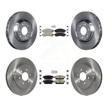 Front Rear Semi-Metallic Pads And Disc Brake Rotors Kit For Cadillac SRX K8A-102103
