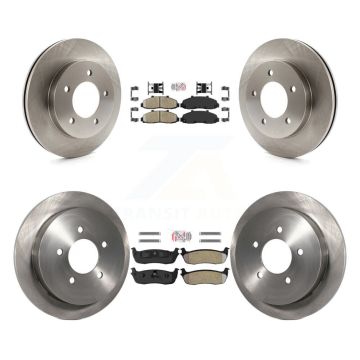 Front Ceramic Rear Semi-Metallic Pad And Disc Brake Rotor Kit For Ford F-150 Heritage 4WD K8A-102116