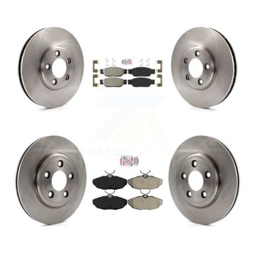 Front Rear Semi-Metallic Pad Disc Brake Rotors Kit For Ford Thunderbird Lincoln LS Jaguar K8A-102119