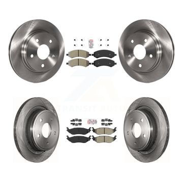 Front Rear Semi-Metallic Pad & Brake Rotors Kit For Ram 1500 Classic Dodge Chrysler Aspen K8A-102166