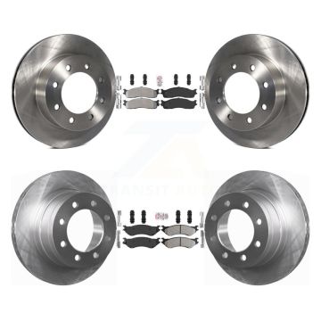 Front Rear Semi-Metallic Pads And Disc Brake Rotors Kit For Dodge Ram 1500 3500 2500 K8A-102185