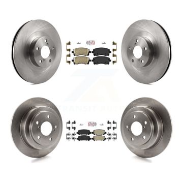 Front Ceramic Rear Semi-Metallic Pads And Disc Brake Rotors Kit For Subaru Impreza WRX K8A-102267
