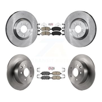 Front Rear Ceramic Pads And Disc Brake Rotors Kit For 2007-2012 Nissan Sentra SE-R Spec V K8A-102285