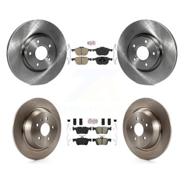 Front Ceramic Rear Semi-Metallic Pads And Disc Brake Rotors Kit For Ford Escape K8A-102737
