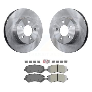 Front Disc Brake Rotors And Semi-Metallic Pads Kit For 2002-2007 Jeep Liberty K8A-104387