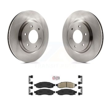 Front Disc Brake Rotors And Ceramic Pads Kit For 2007 Nissan TITAN From 04 07 K8A-104434