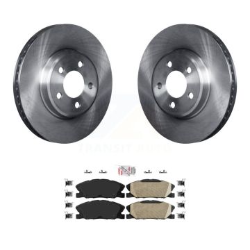 Front Disc Brake Rotors And Ceramic Pads Kit For Dodge Charger Pursuit with RWD 3.6L K8A-104439