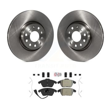 Front Brake Rotors Semi-Metallic Pad Kit For Volkswagen Jetta Beetle Audi GTI Golf Eos CC K8A-104457