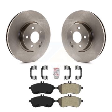 Front Disc Brake Rotors And Semi-Metallic Pads Kit For Mercedes-Benz C300 K8A-104532