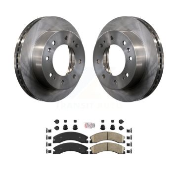 Front Disc Brake Rotors & Ceramic Pad Kit For GMC Chevrolet Sierra 2500 HD Silverado 3500 K8A-104552