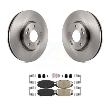Front Disc Brake Rotors And Ceramic Pads Kit For 2006-2010 Hyundai Sonata 3.3L K8A-104682