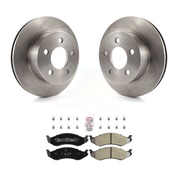 Front Disc Brake Rotor Semi-Metallic Pad Kit For Jeep Wrangler Cherokee Grand Wagoneer TJ K8A-104699