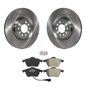 Front Disc Brake Rotors & Semi-Metallic Pad Kit For Volkswagen Jetta Golf Audi TT Quattro K8A-104725