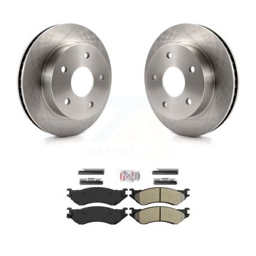 Front Disc Brake Rotors And Semi-Metallic Pads Kit For 2000-2001 Dodge Ram 1500 4WD K8A-104737