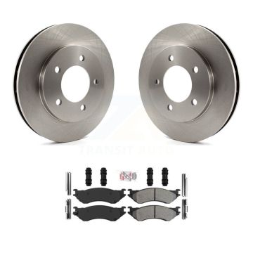 Front Disc Brake Rotors & Semi-Metallic Pad Kit For Ford Expedition Lincoln Navigator 4WD K8A-104740