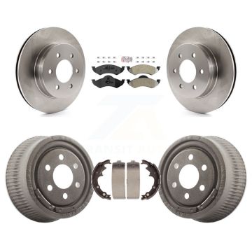 Front Rear Brake Rotors Semi-Metallic Pad Drum Kit For Dodge Dakota With 9" Diameter K8A-104906