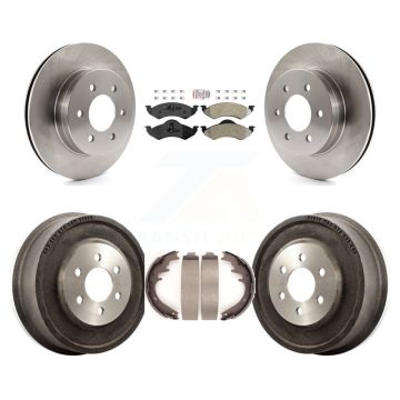 Front Rear Disc Brake Rotor Semi-Metallic Pad Drum Kit For 2000-2002 Dodge Dakota Durango K8A-104907