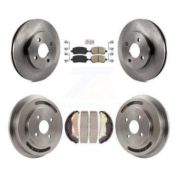 Front Rear Disc Brake Rotors Ceramic Pads And Drum Kit For Chevrolet Cobalt Pontiac G5 K8A-104916
