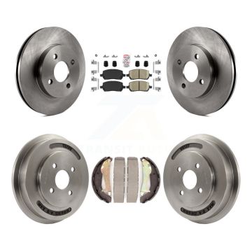 Front Rear Disc Brake Rotors Ceramic Pads And Drum Kit For Chevrolet Cobalt Pontiac G5 K8A-104918