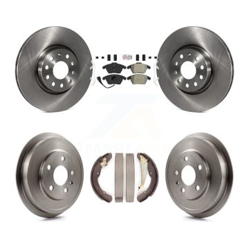 Front Rear Disc Brake Rotors Semi-Metallic Pads And Drum Kit For Volkswagen Jetta Beetle K8A-104934