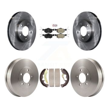Front Rear Brake Rotors Semi-Metallic Pad & Drum Kit For 2007 Ford Escape Mercury Mariner K8A-104942