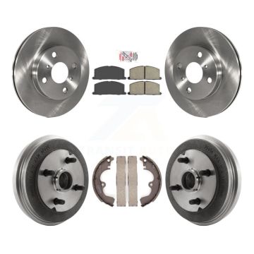 Front Rear Disc Brake Rotors Ceramic Pads And Drum Kit For Toyota Tercel Paseo K8A-104944