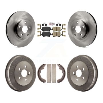 Front Rear Disc Brake Rotors Ceramic Pads And Drum Kit For Toyota Matrix Pontiac Vibe K8A-104955