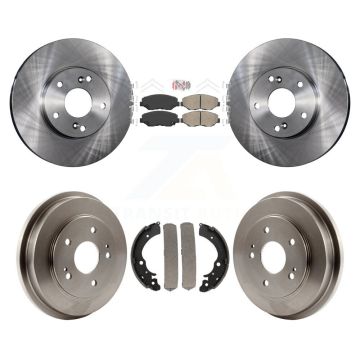 Front Rear Disc Brake Rotors Ceramic Pads And Drum Kit For Honda Accord Fit K8A-104963
