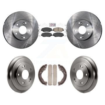 Front Rear Disc Brake Rotors Ceramic Pads And Drum Kit For Honda Civic K8A-104966