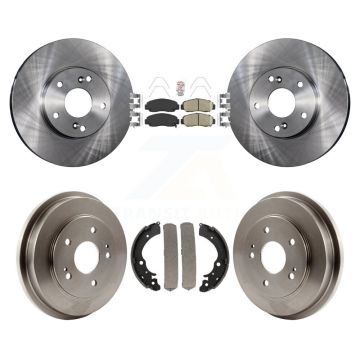 Front Rear Disc Brake Rotors Ceramic Pads And Drum Kit For Honda Civic Accord K8A-104972