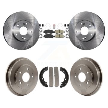 Front Rear Disc Brake Rotors Ceramic Pads And Drum Kit For Honda Civic Accord K8A-104973